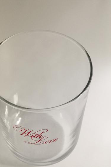 VERRE EN VERRE "WITH LOVE" - Rouge de Zara - Image 2
