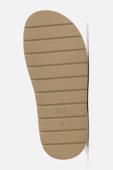 BRAIDED LEATHER CLOGS - Beige by Zara - Image 6