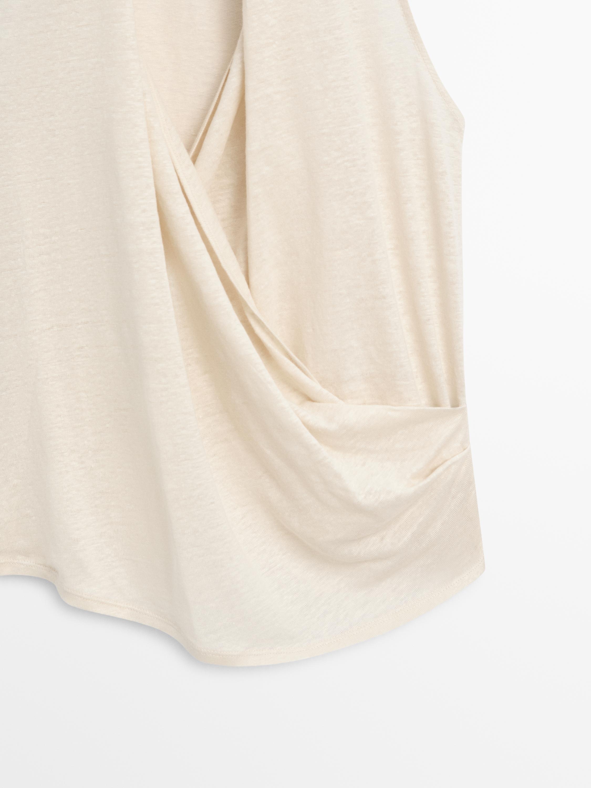 Top croisé drapé