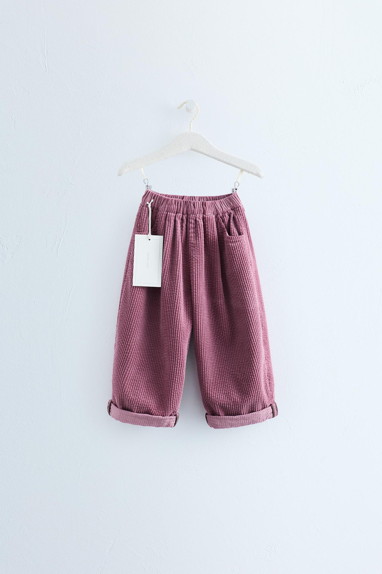 ZARA TIMELESS - CORDUROY BALLOON PANTS — Pink