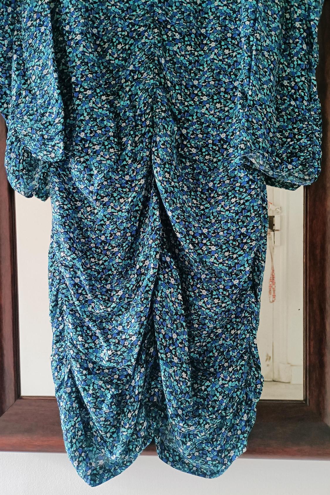 PRINTED DRAPED DRESS - Image 2