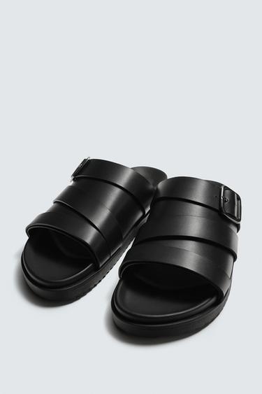 SANDALES À BOUCLE - Noir de Zara - Image 1