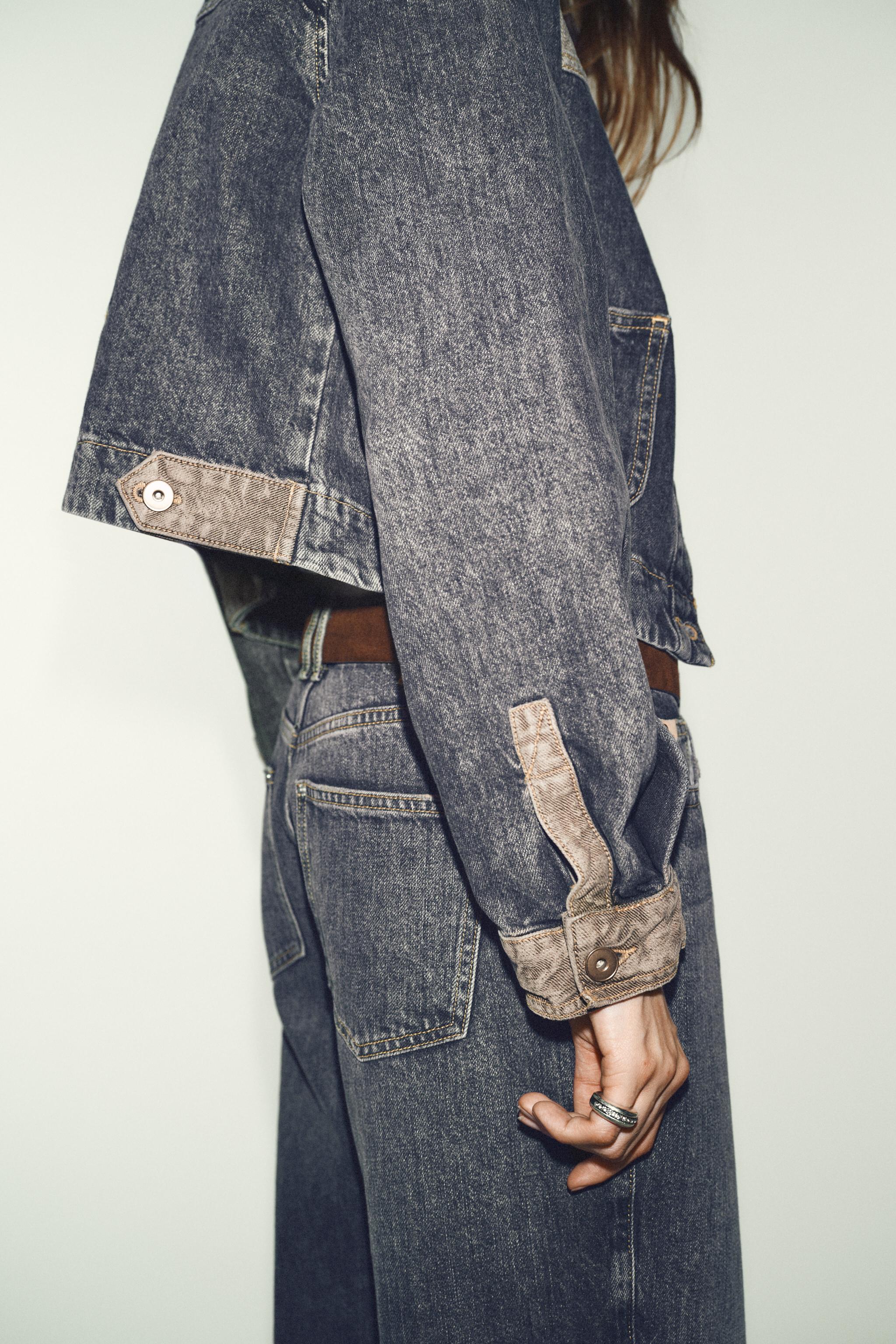 Z1975 コントラストデニムジャケット - ブラック | ZARA Japan / 日本