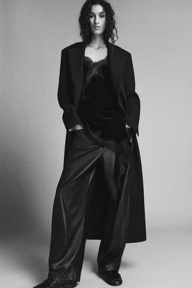 БРЮКИ BALLOON ИЗ ИСКУССТВЕННОЙ КОЖИ ZW COLLECTION — ЧЕРНЫЙ от Zara