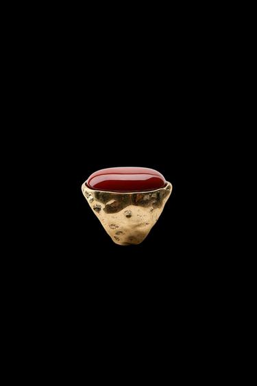 Zara STONE RING - Golden