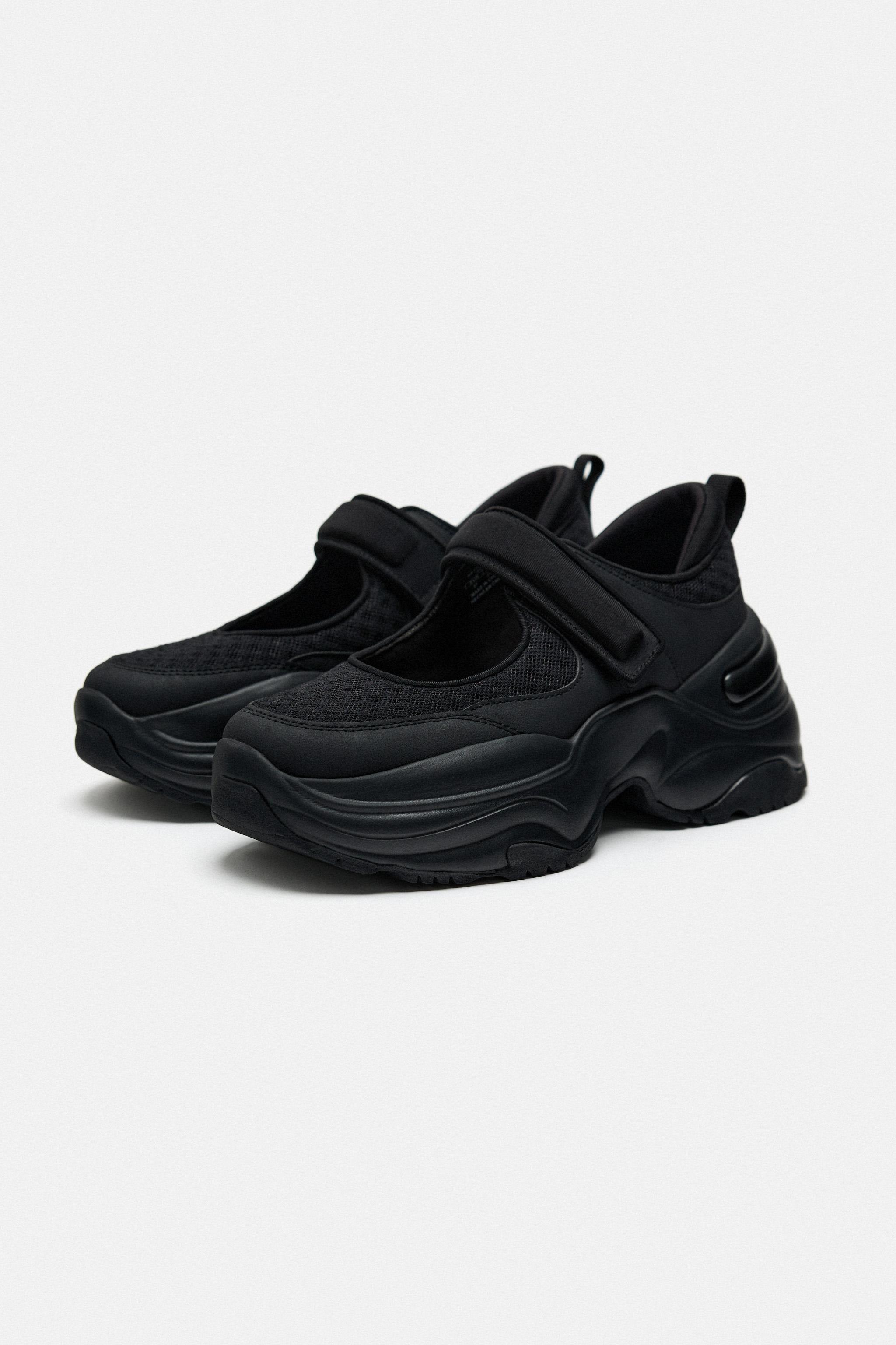 Black zara hot sale trainers