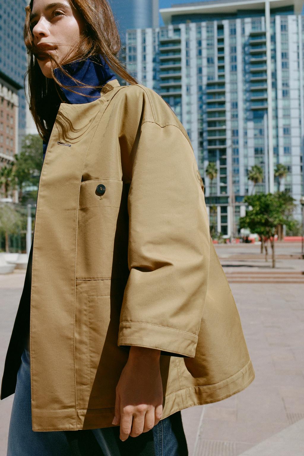 ZW COLLECTION REVERSIBLE SHORT TRENCH COAT