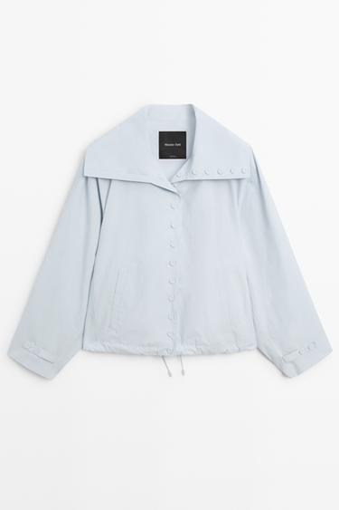 Chaqueta corta detalle botones - Azul lavado de Zara