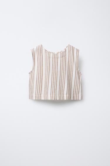 CAMISETA RAIAS LACIÑOS - Beixe de Zara
