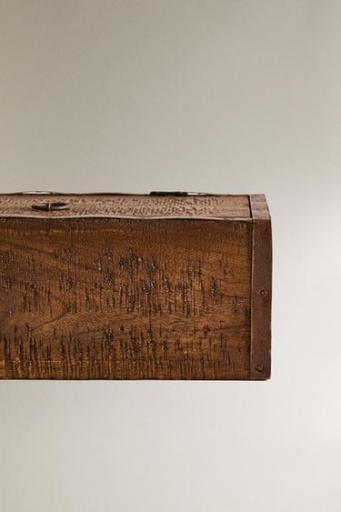 ANTIQUE-FINISH WOODEN BOX - Brown by Zara - Image 3