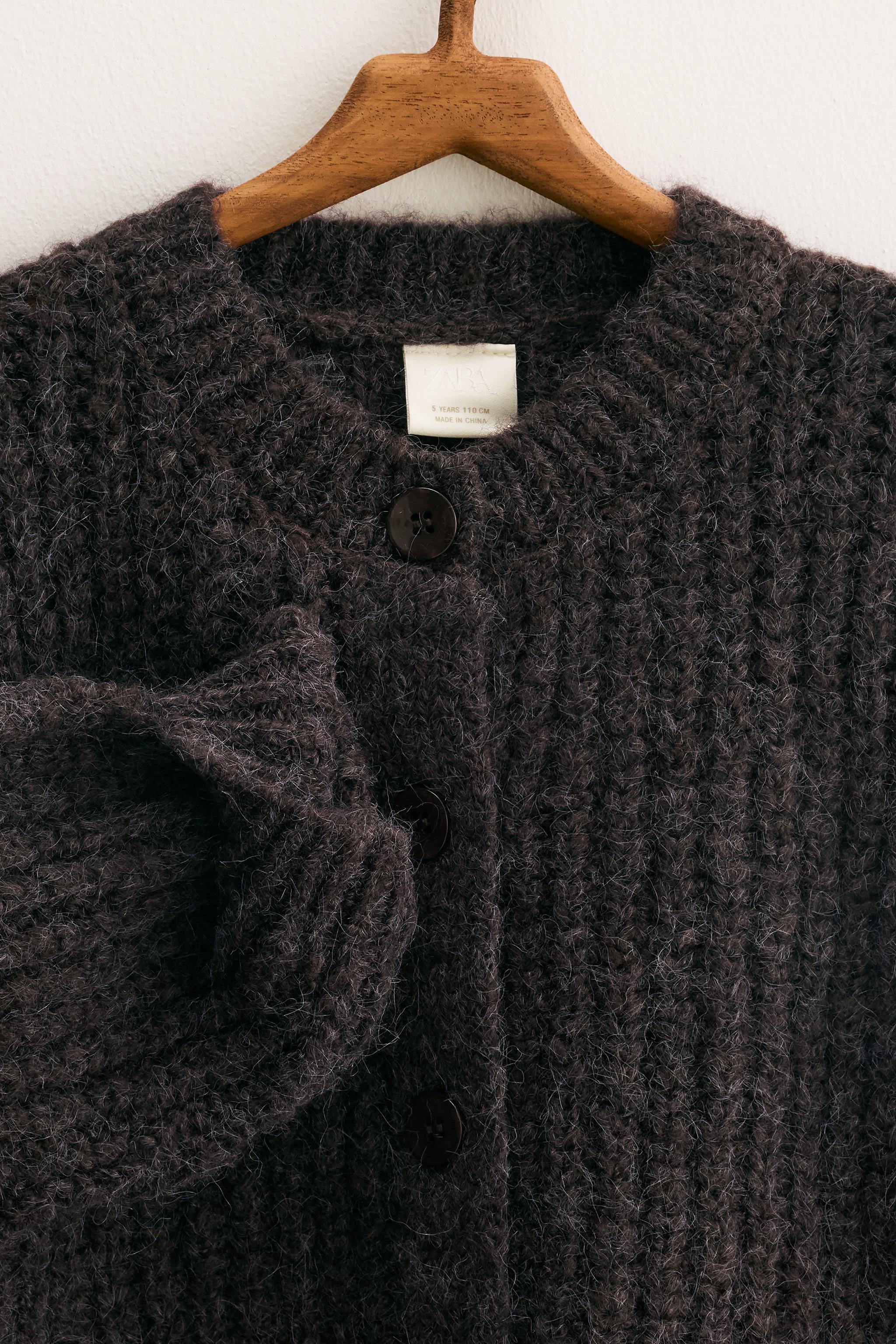 ZARA TIMELESS - WOOL BLEND CHUNKY KNIT CARDIGAN
