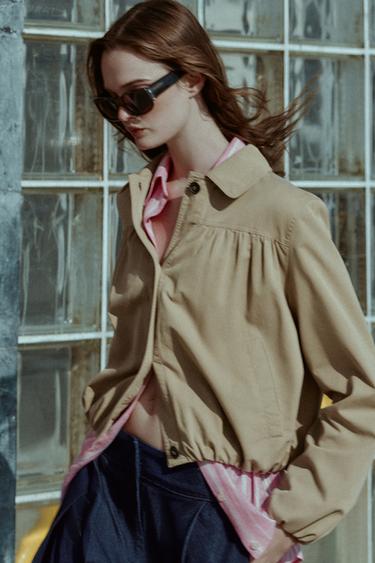 BLOUSON BALLON - Marron clair de Zara - Image 2