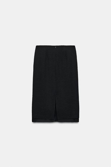 JUPE MI-LONGUE BIMATIÈRE - Noir de Zara - Image 5