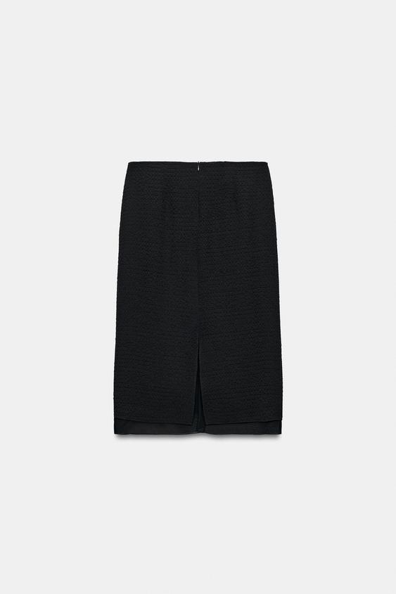 JUPE MI-LONGUE BIMATIÈRE - Noir de Zara - Image 5