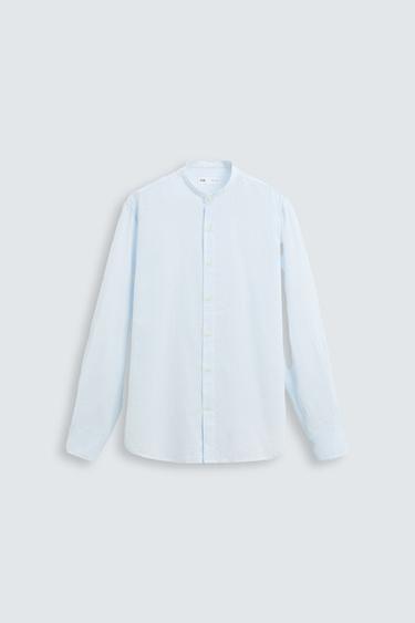 CREASED-EFFECT SHIRT - Sky blue by Zara