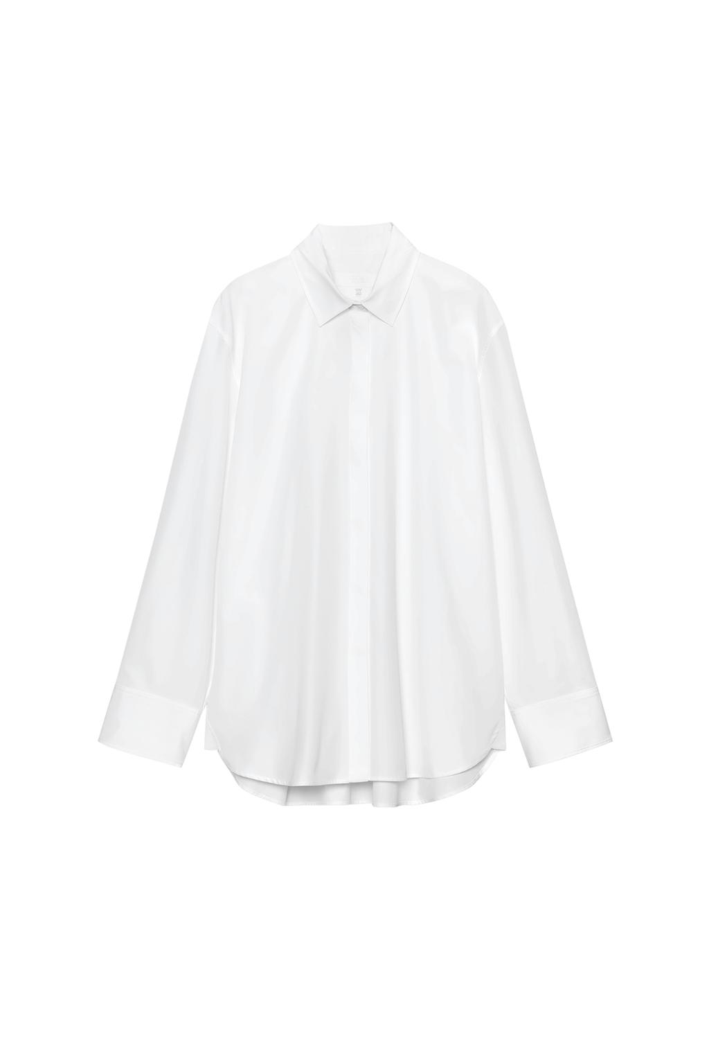 ZW COLLECTION SHOULDER PAD POPLIN SHIRT - image 3