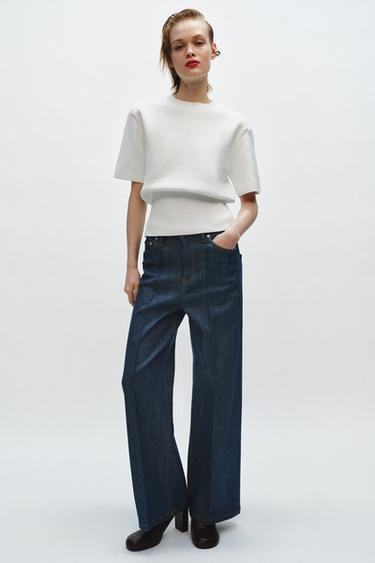 ТРИКОТАЖНЫЙ ТОП С ПОДПЛЕЧНИКАМИ — БЕЛЫЙ от Zara