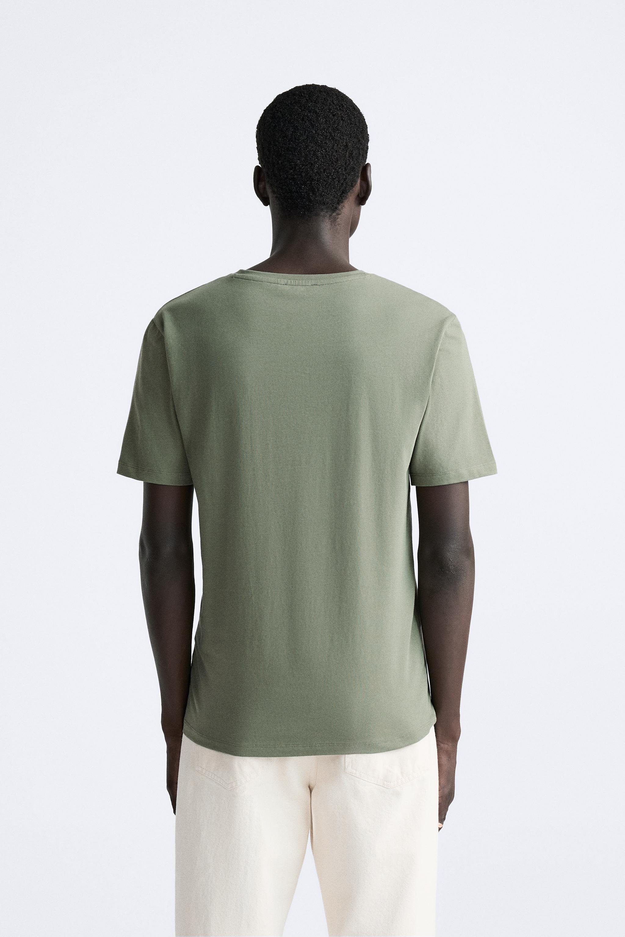 ベーシック SLIM FIT Ｔシャツ - グレーグリーン | ZARA Japan