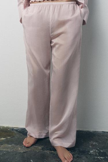 STRIPED PYJAMA TROUSERS - Pink by Zara - Image 2