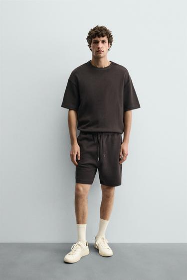 СВІТШОТ RELAXED FIT ІЗ ІНТЕРЛОКУ - Темно-коричневий Zara