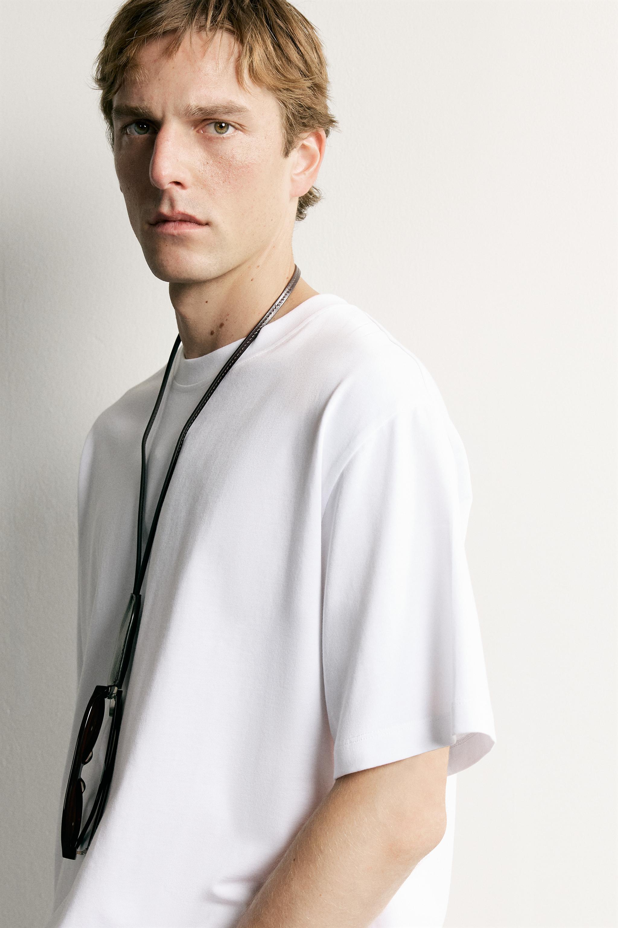 Zara RELAXED FIT İŞLEMELİ T-SHIRT görsel 5