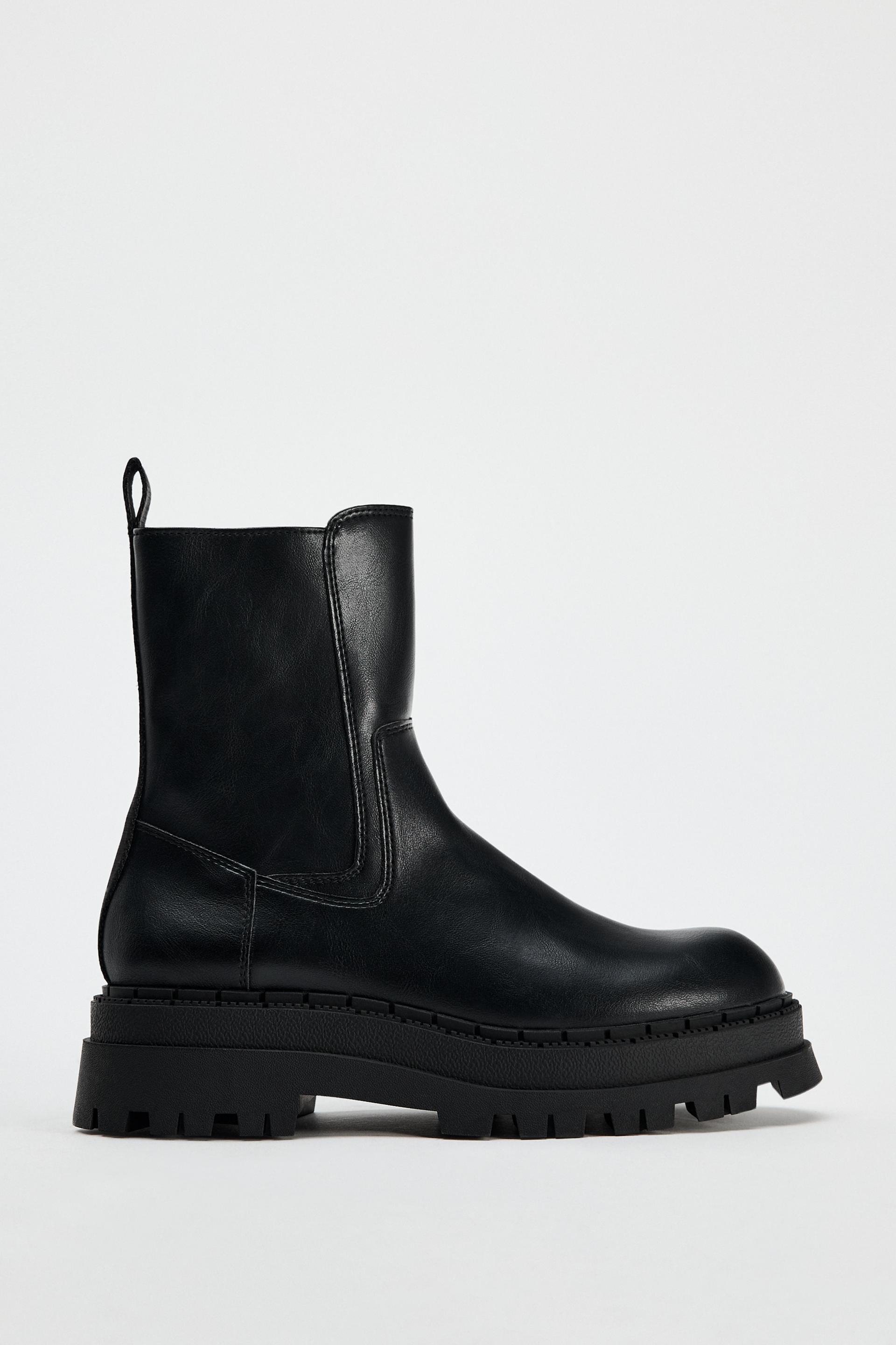 Elasticated flat ankle boots zara hotsell