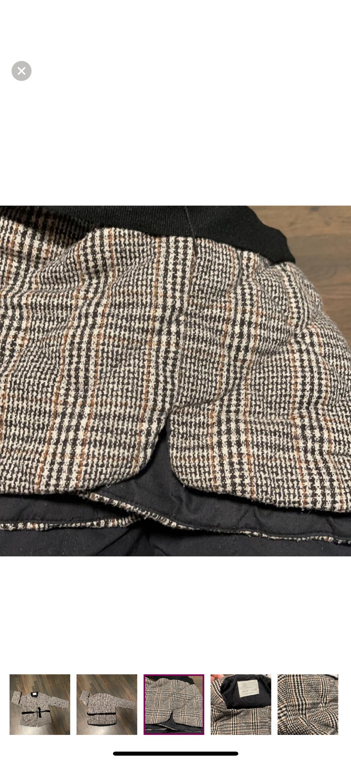 CHECKED JACKET WITH BELT FOR GIRL - Image 3