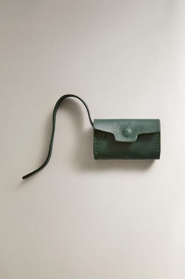 Zara LEATHER PET BAG DISPENSER - Green - Image 0