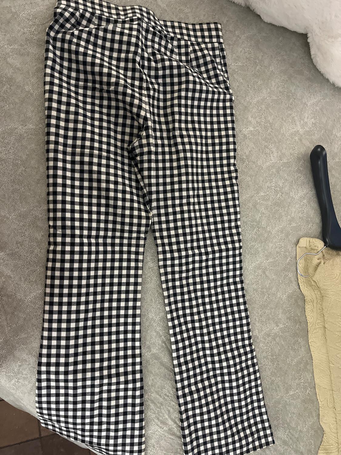 GINGHAM MINI FLARED TROUSERS - Image 3