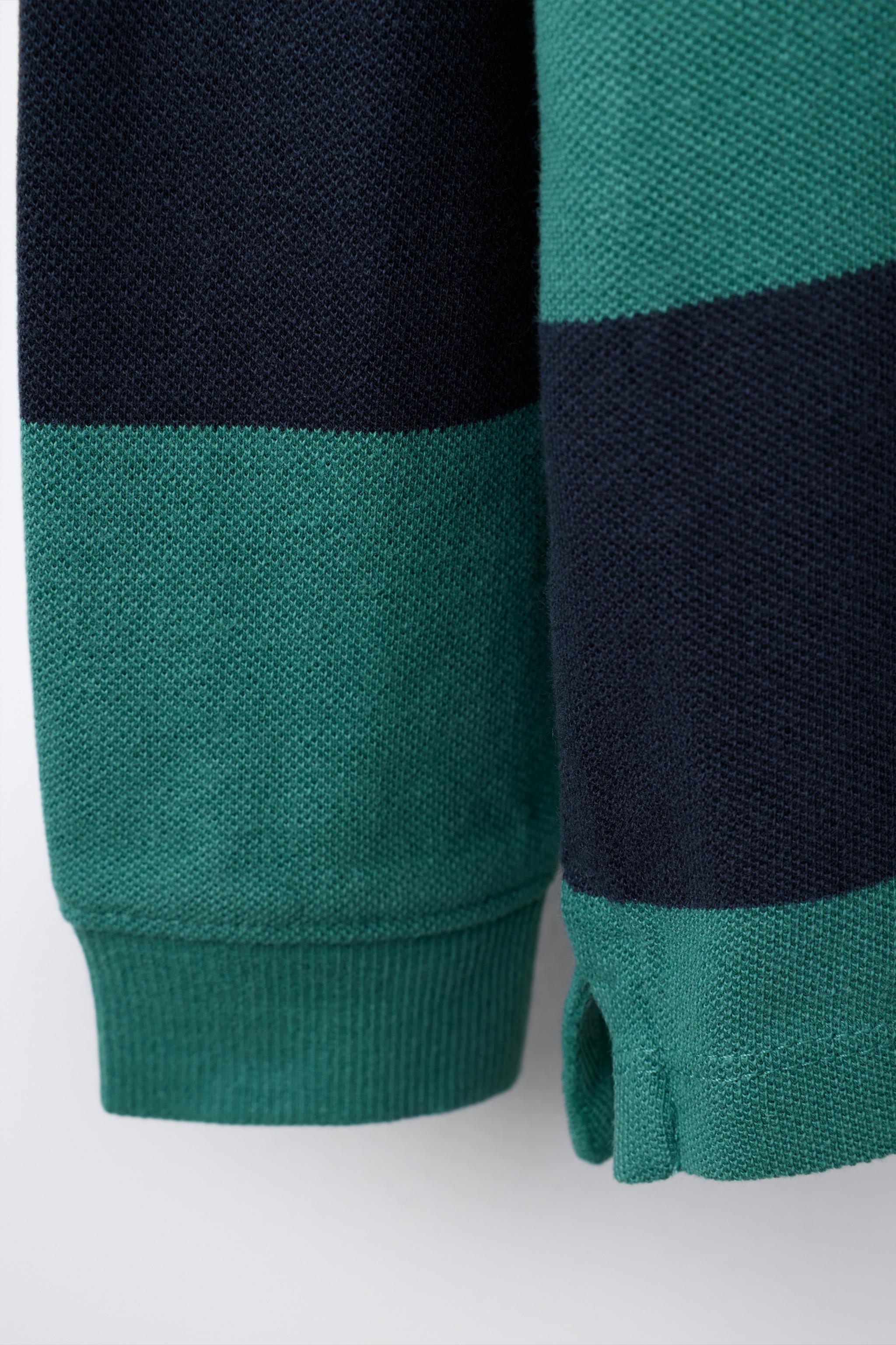 GARMENT DYE STRIPED POLO SHIRT