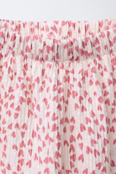 PANTALON TEXTURÉ CŒURS - Rose de Zara - Image 2
