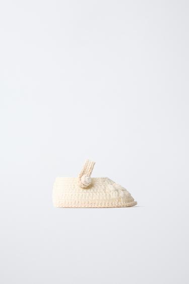 PANTUFLA TRICOT - Blanco Crudo de Zara - Imagen 0