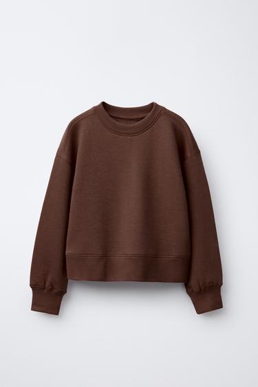 BASIC SPORTY SWEATSHIRT - Brown by Zara