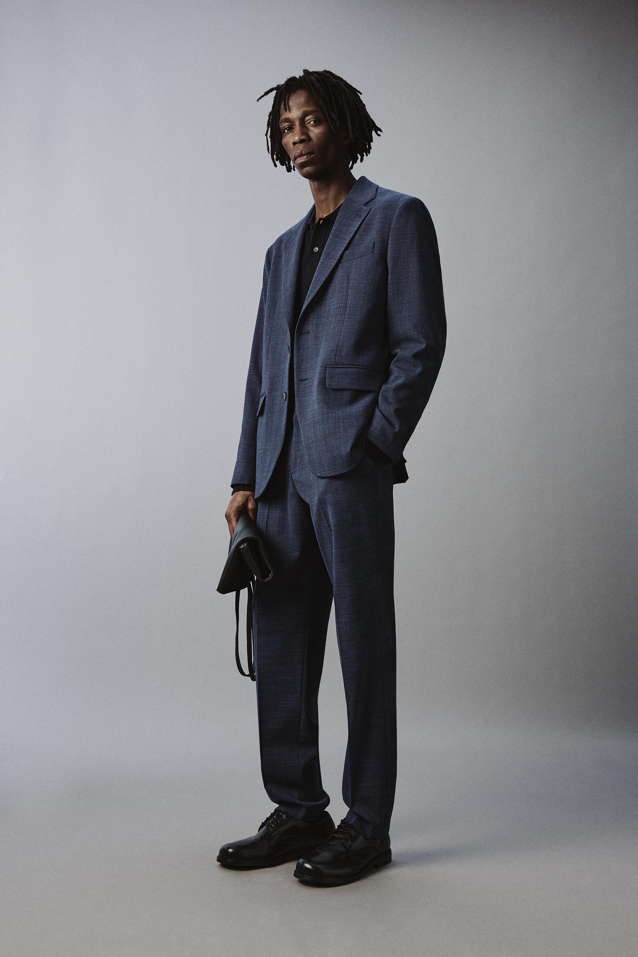 SLIM FIT WOOL BLEND BLAZER