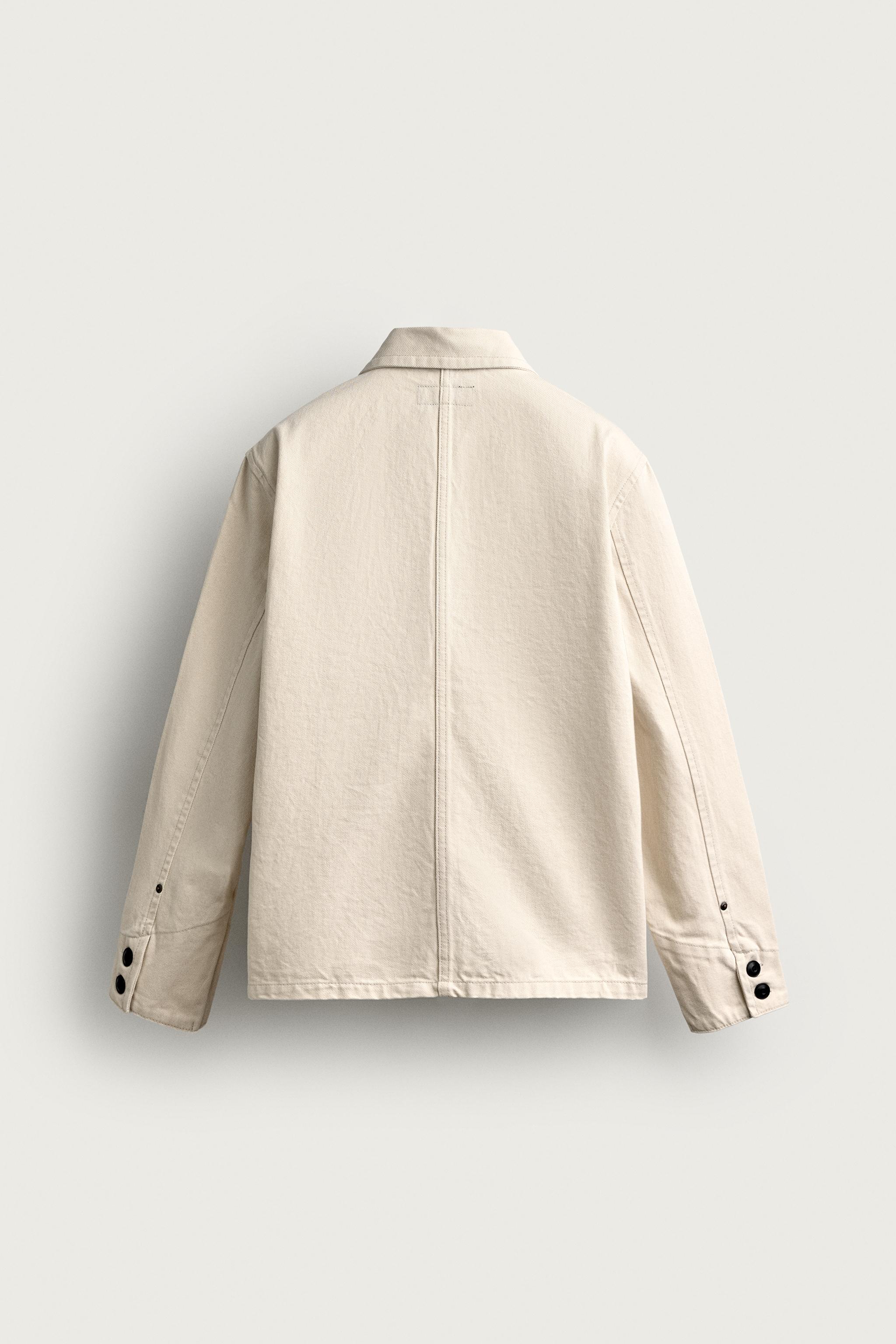 Zara CEPLİ RELAXED FIT İNCE CEKET görsel 8