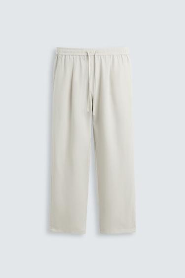 PANTALÓN FLUIDO RELAXED FIT - Hielo de Zara
