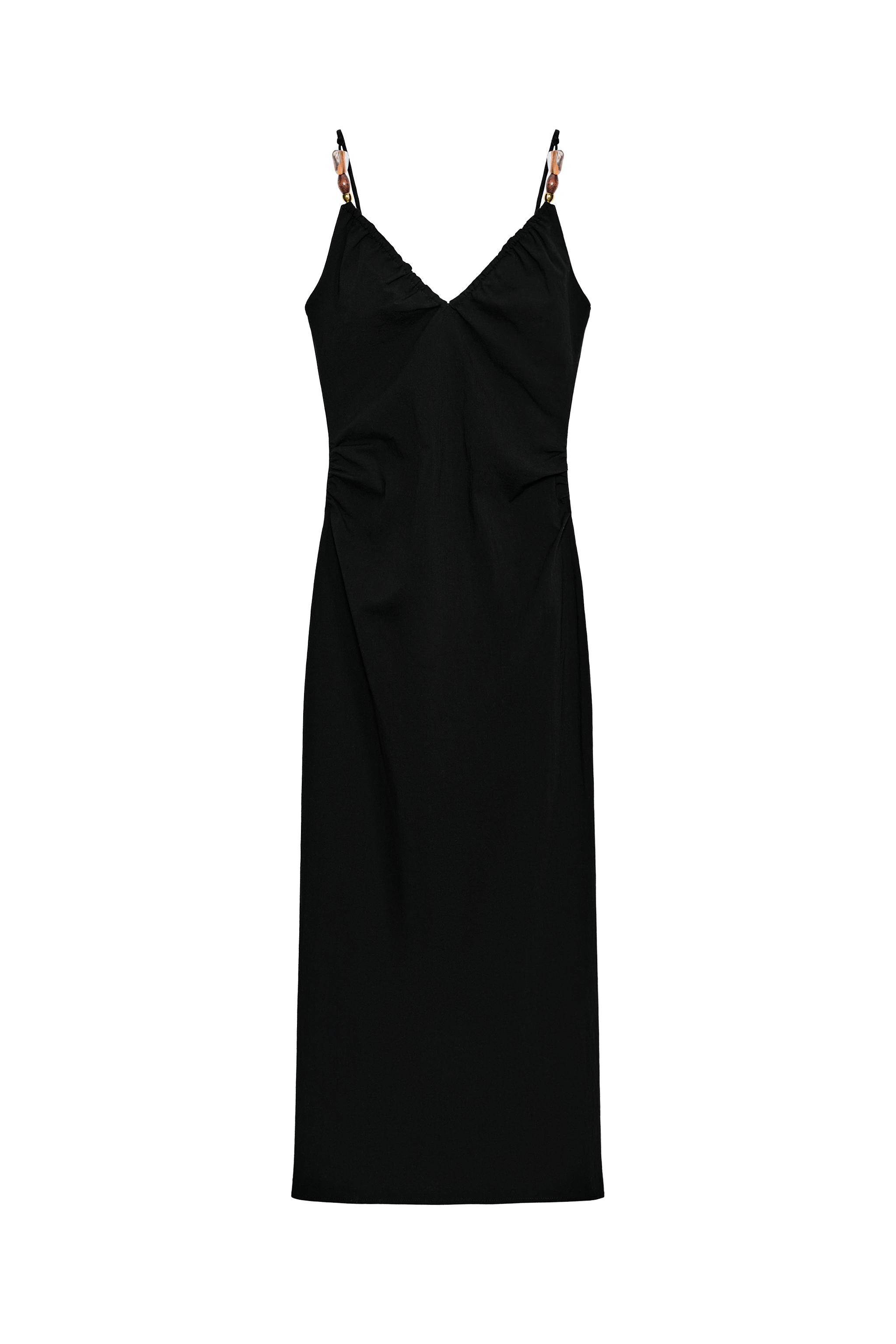 FITTED BEADED MIDI DRESS - Black | ZARA United States FITTED BEADED MIDI DRESS - Black | ZARA United States
