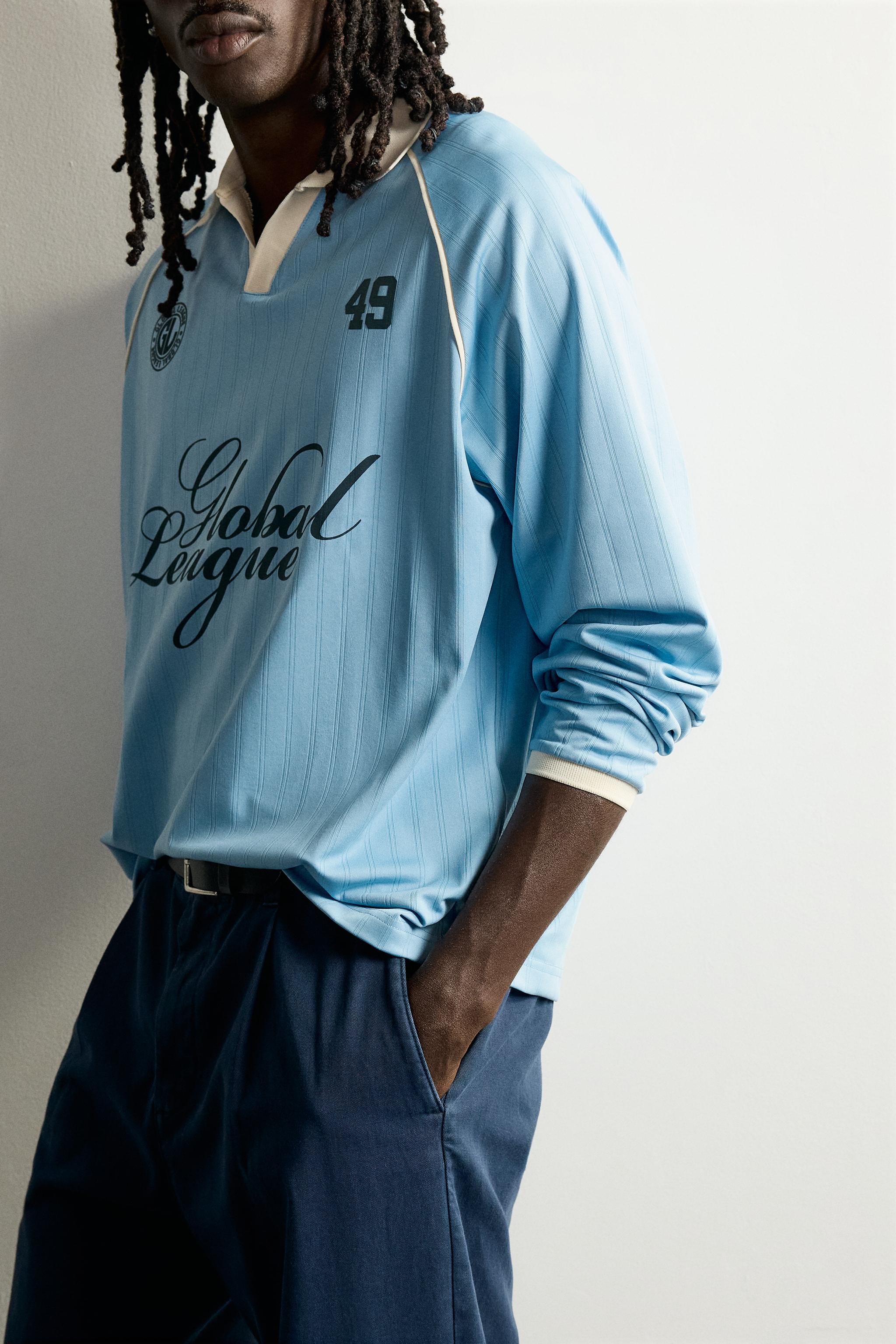 RELAXED FIT RETRO SOCCER TECHNICAL POLO
