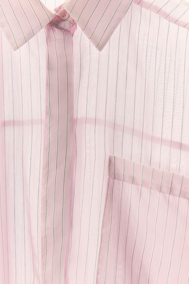 STRIPED PYJAMA SHIRT - Pink by Zara - Image 6