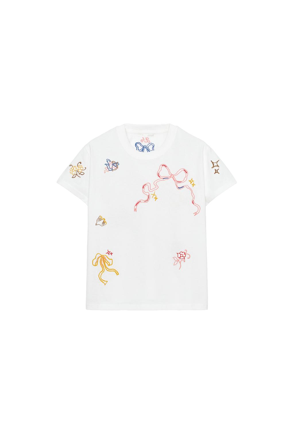 CONTRAST EMBROIDERY T-SHIRT - image 3