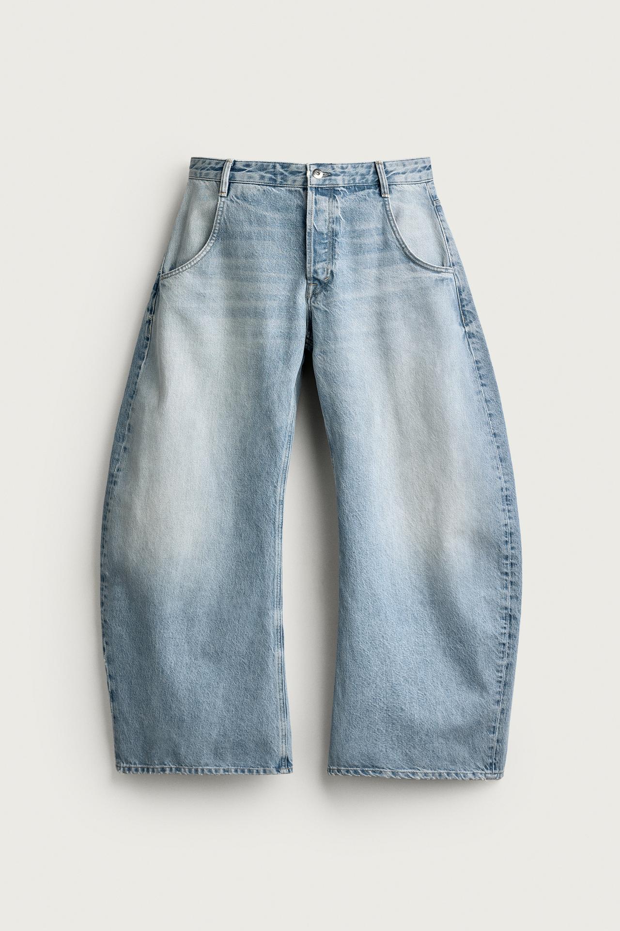 LOOSE BARREL FIT JEANS — Blue