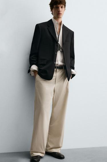 STRAIGHT FIT TROUSERS LIMITED EDITION - Oyster-white by Zara - Image 4