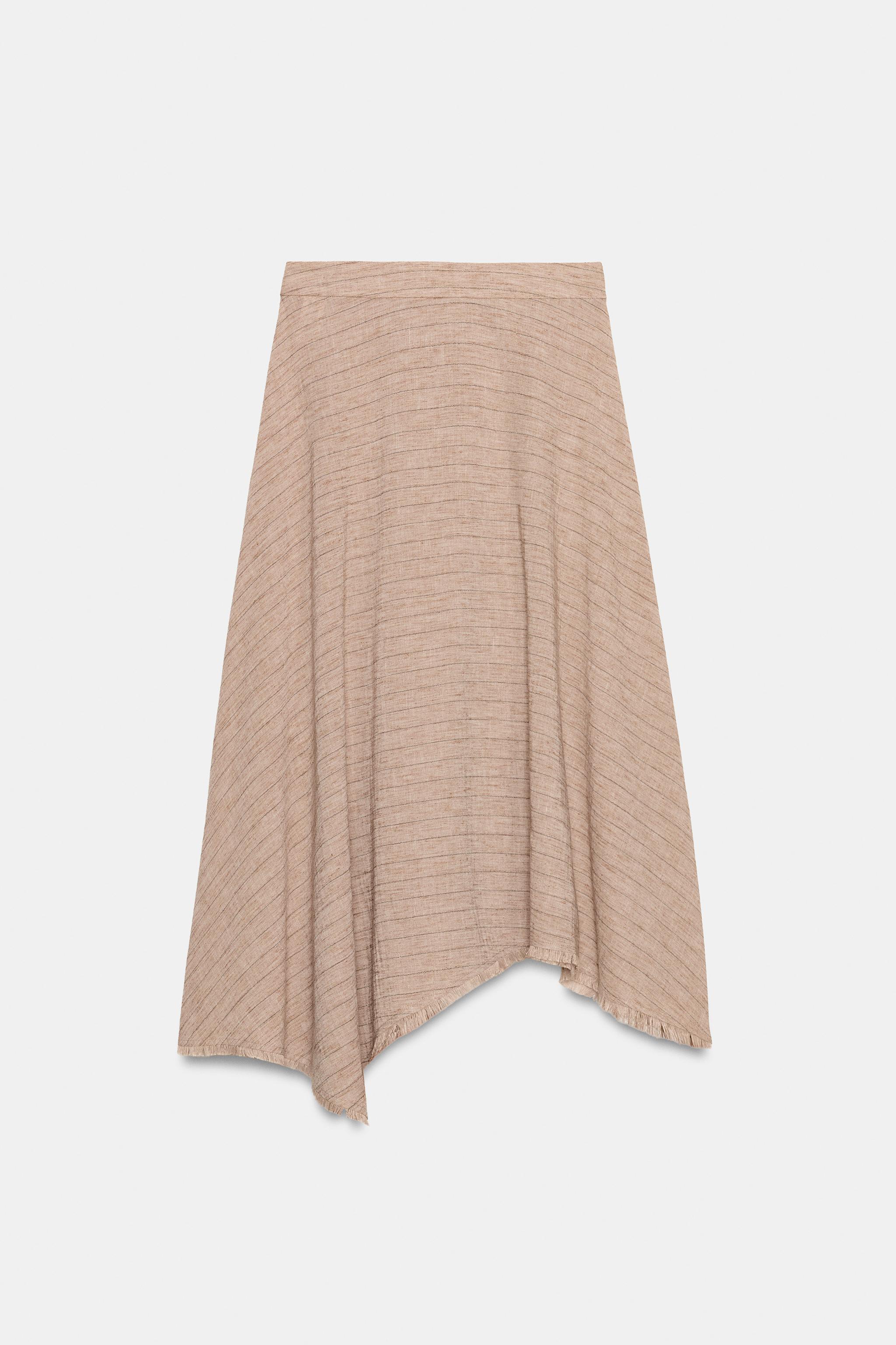 JUPE ASYMÉTRIQUE À RAYURES