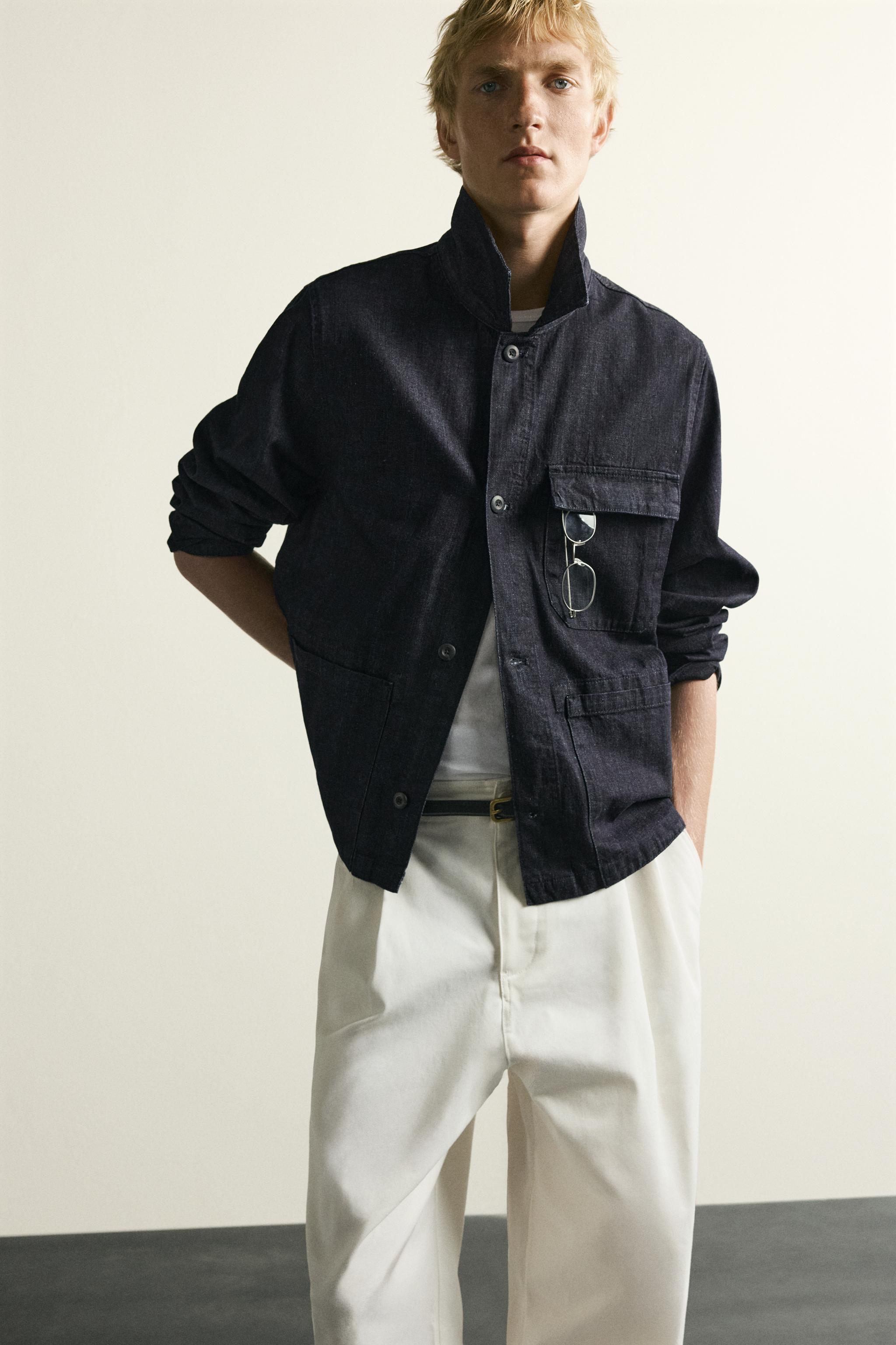 RELAXED FIT DENIM OVERSHIRT