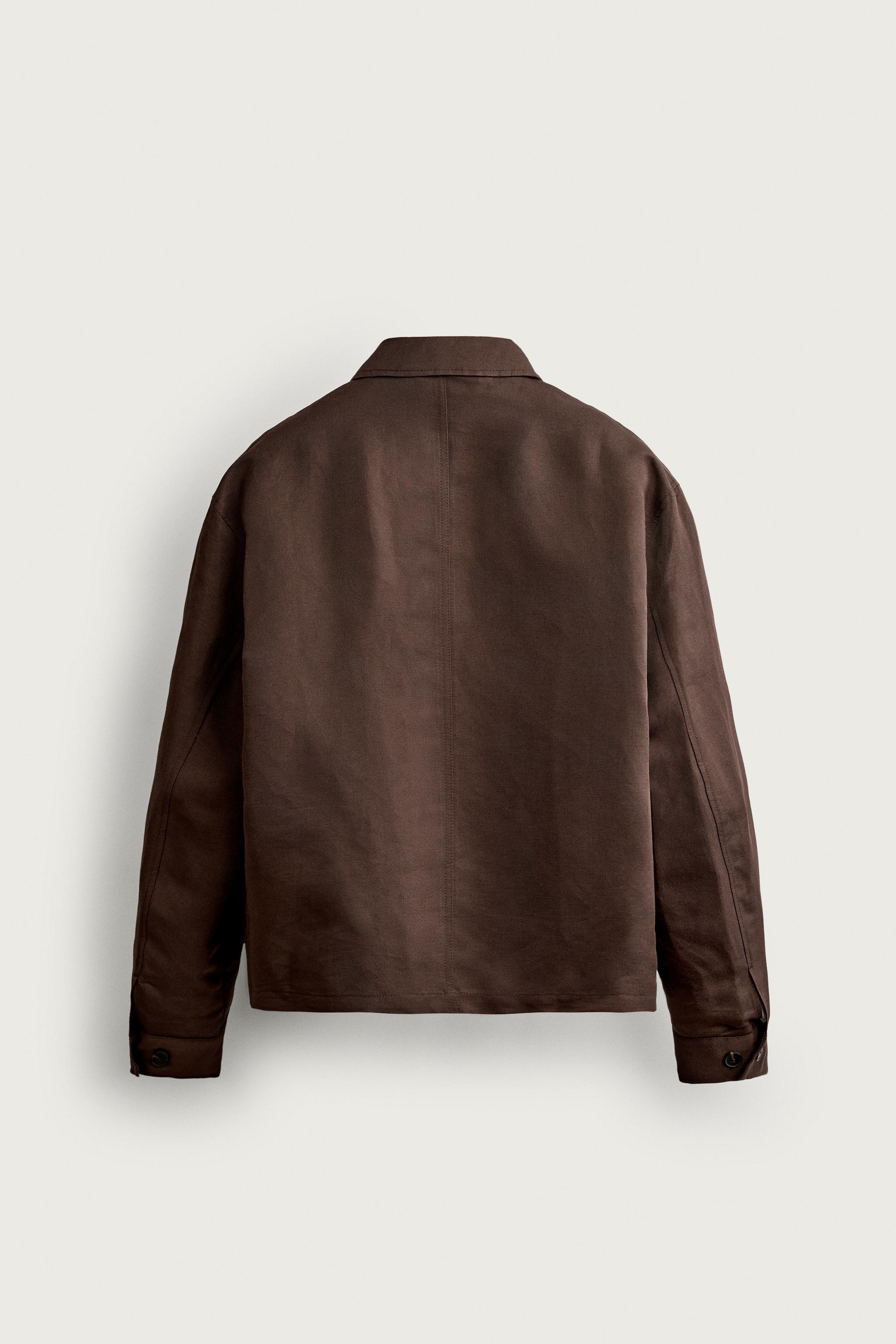 RELAXED-FIT LINEN-COTTON OVERSHIRT