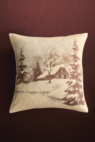 HOUSSE DE COUSSIN MAISON ENNEIGÉE NOËL - Beige clair de Zara - Image 4