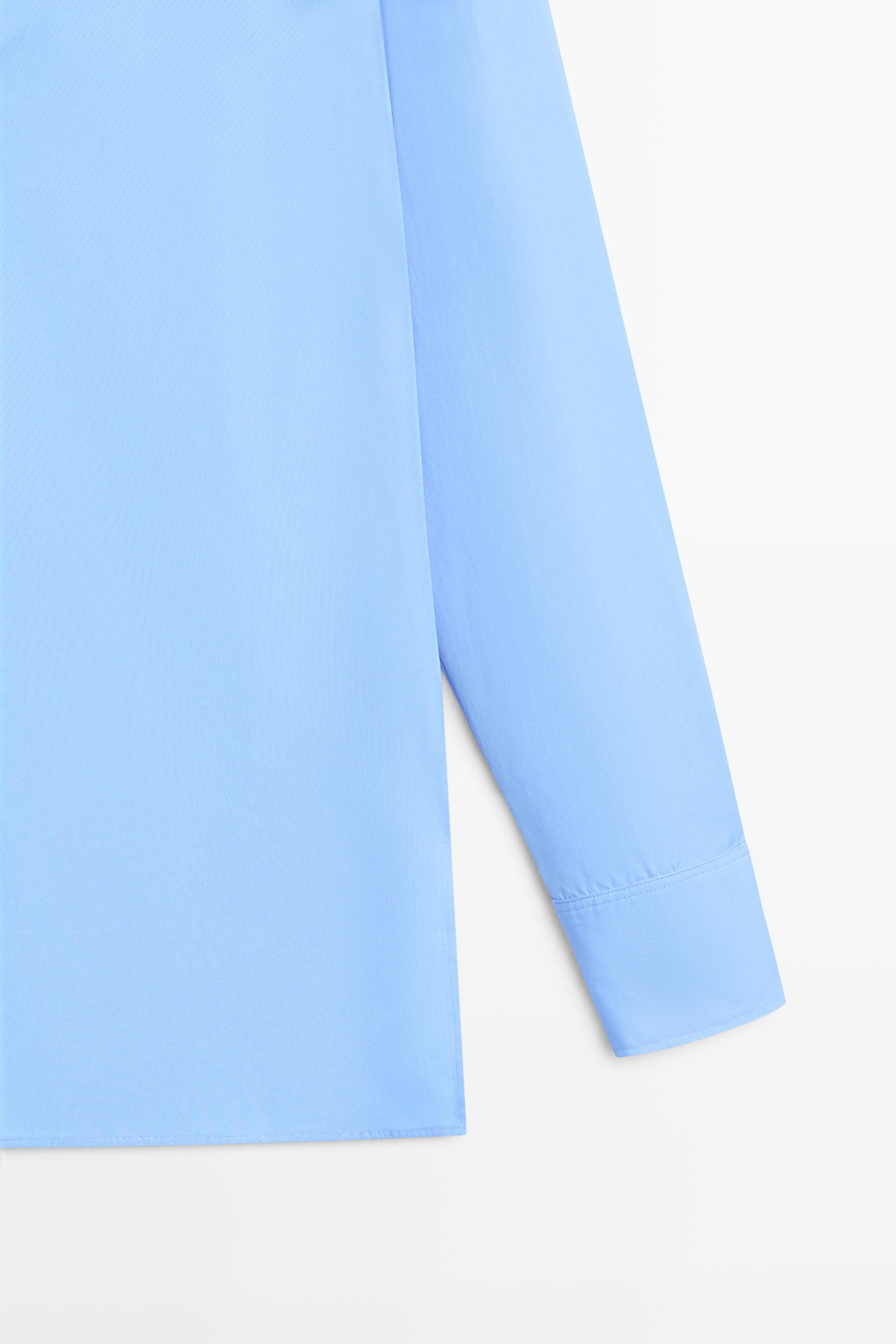 Blouse décolleté en V coton popeline