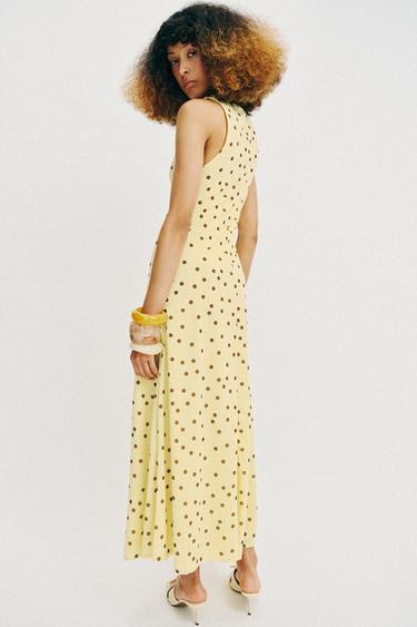 FLOWING DOTS DRESS - Yellow by Zara - Image 4