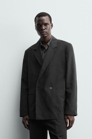 Zara 飄逸西裝外套 - 黑色