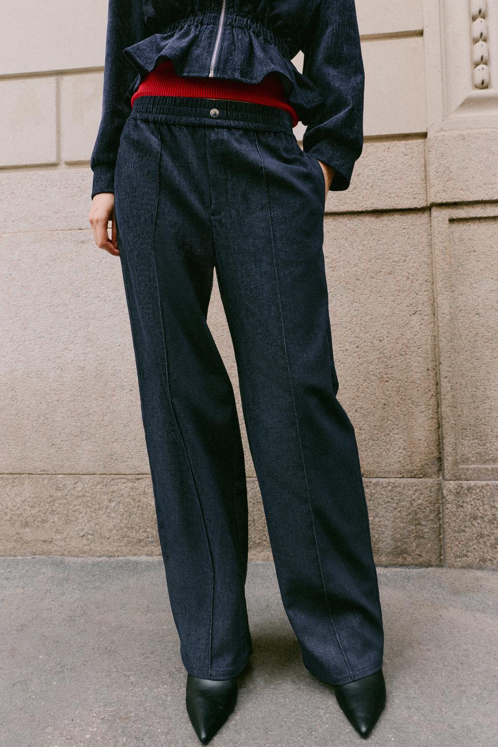 WIDE-LEG TROUSERS WITH ELASTIC WAIST
